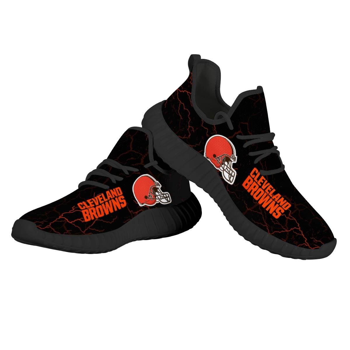 Men's Cleveland Browns Mesh Knit Sneakers/Shoes 003